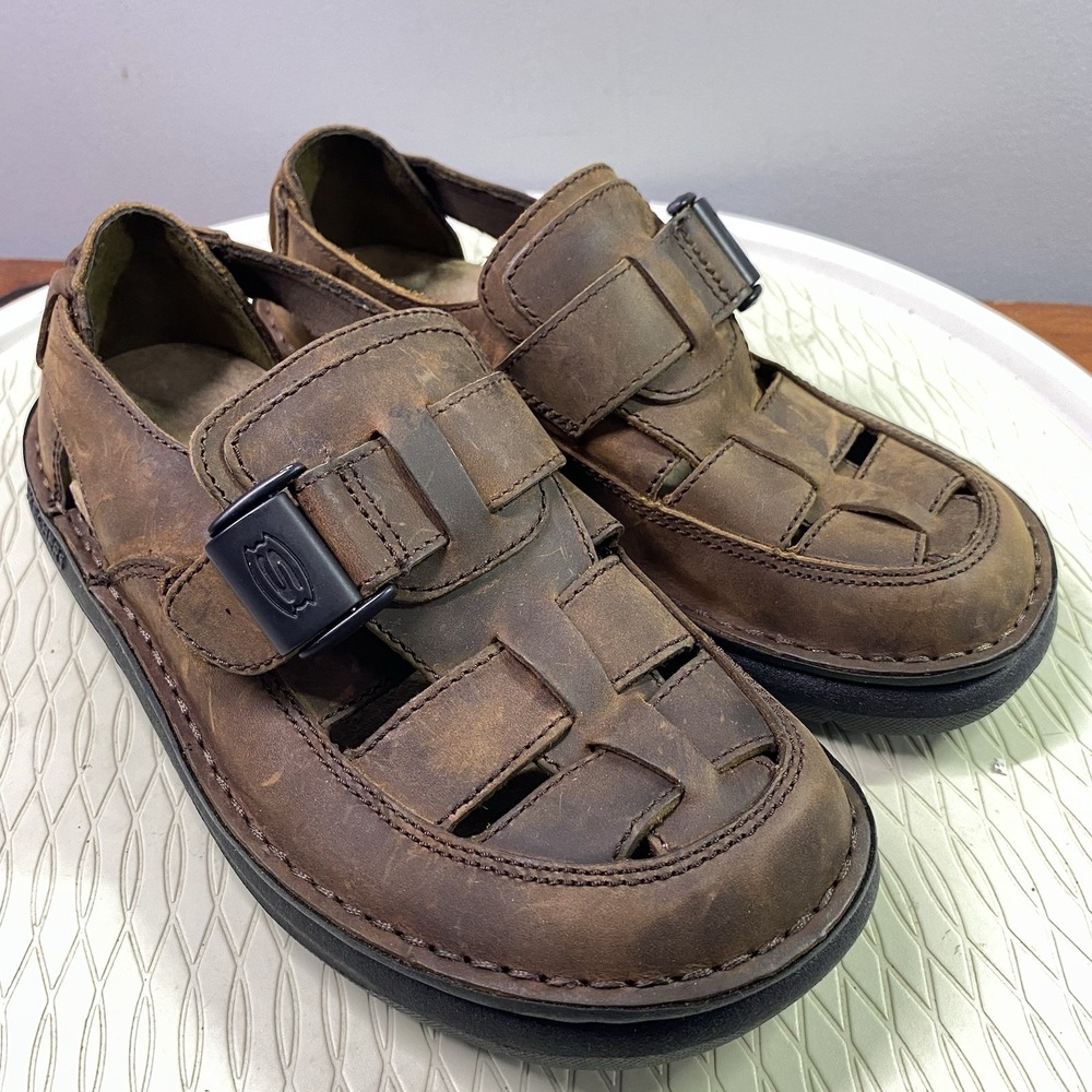Skechers Serene Seclusion Men's Brown‎ Leather Sandals Casual/Comfort Sz.7 NWB